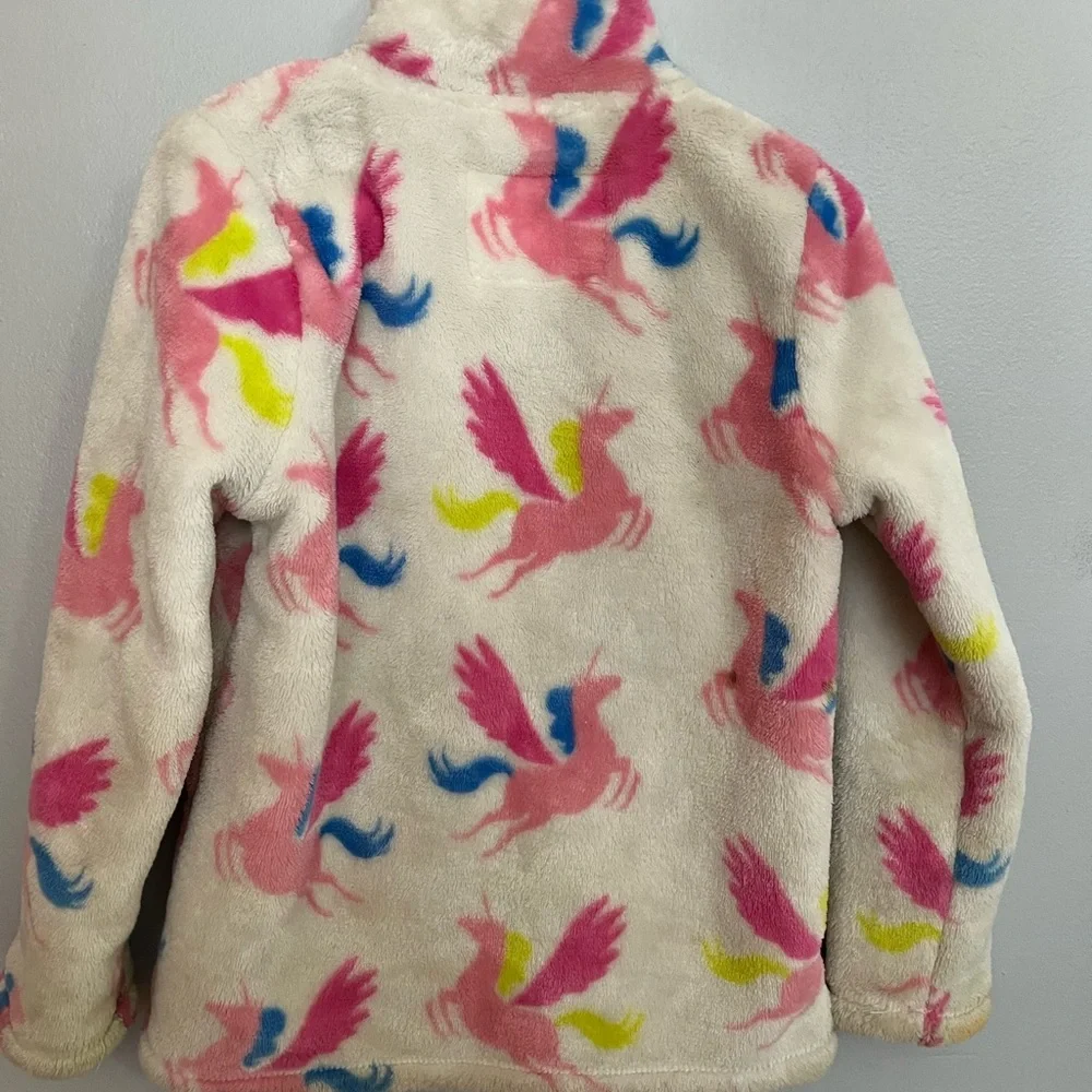 Hatley Fuzzy Fleece‎ Jacket Size 4 Pegassus Full Zip